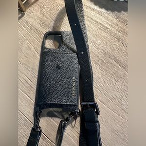 Bandolier Hailey Side Slot Leather Crossbody iPhone 12/12 Pro Case